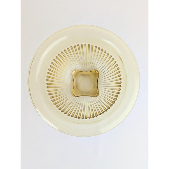 Depression Era Clear & Yellow Amber Glass Mixing Bowl Set 1930s Federal Glass - Picture 7 of 9